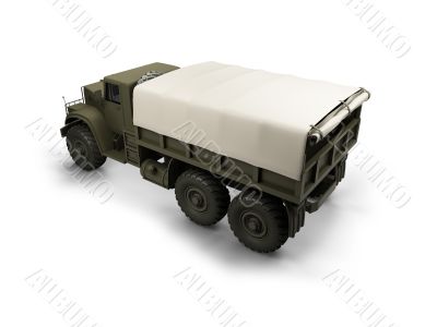 isolated big car back view 02