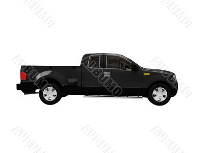 FordF150 isolated black car side view