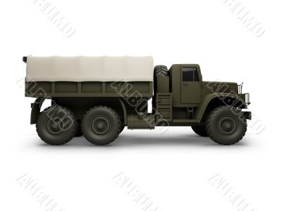 isolated big car side view
