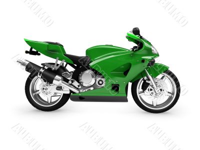 isolated motorcycle side view