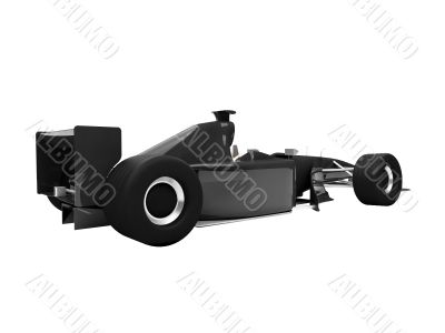 isolated speed car back view 01