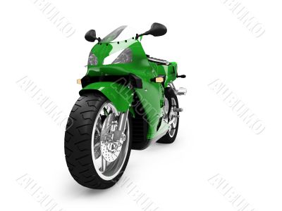 isolated motorcycle front view 04