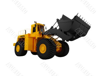 isolated heavy machine front view 02