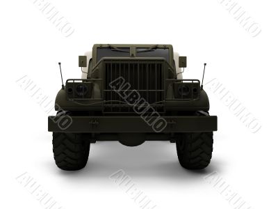 isolated big car front view 02