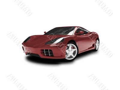 isolated redk super car front view 01