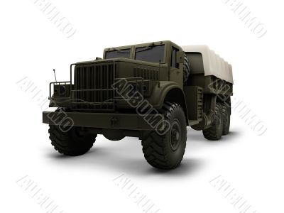isolated big car front view 01