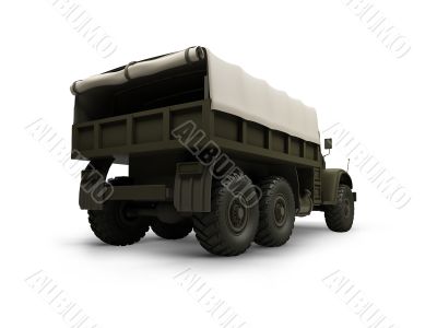 isolated big car back view 01
