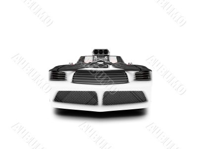 isolated black car front view 02