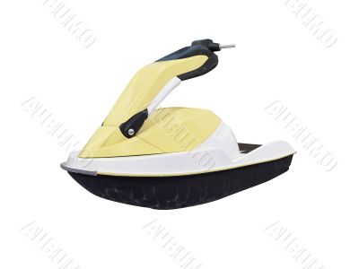 Jetski isolated front view