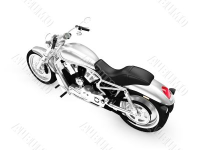 isolated motorcycle back view 02
