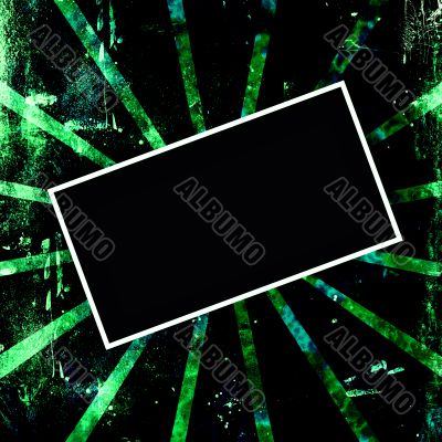 Green and Black Grunge Frame