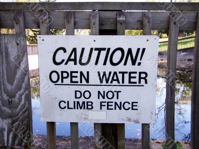 Open Water Sign