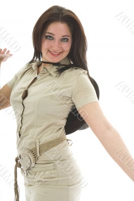 Beautiful brunette in stetson