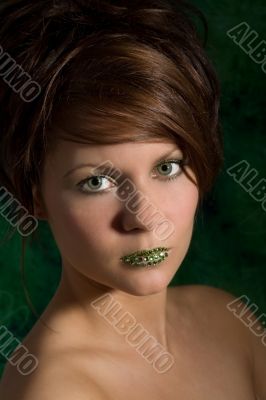 Beautiful green eyed woman