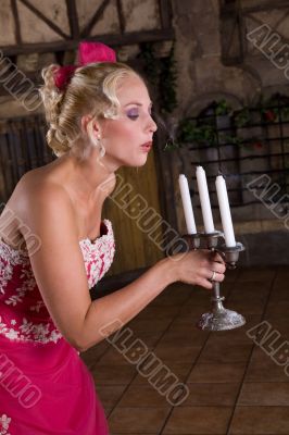 Blowing out the candles