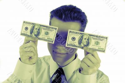  businessman and  coin