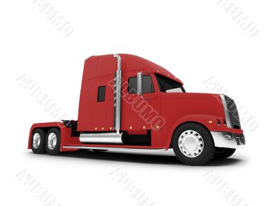 Monstertruck isolated red front view