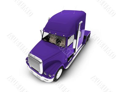 Monstertruck isolated blue front view