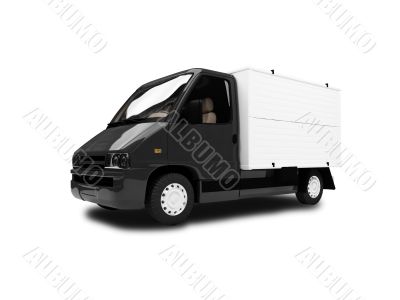 White Van isolated front view