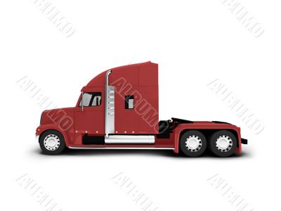 Monstertruck isolated red side view