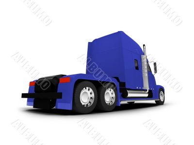 Monstertruck isolated blue back view