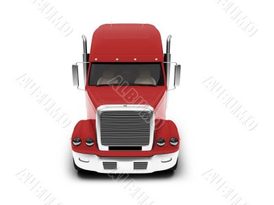 Monstertruck isolated red front view