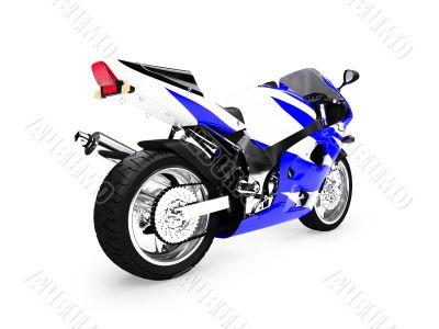 isolated motorcycle back view 01
