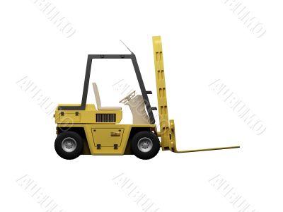 SmallFork isolated heavy machine side view