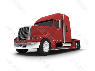 Monstertruck isolated red front view