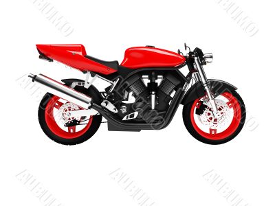 isolated motorcycle side view