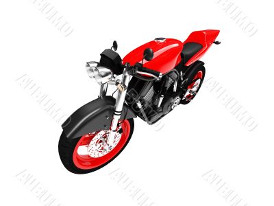 isolated motorcycle front view 02