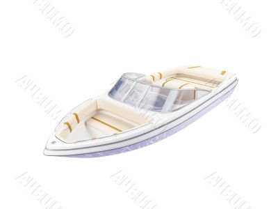 Small Boat isolated front view