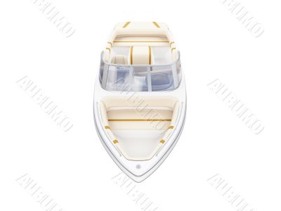 Small Boat isolated front view