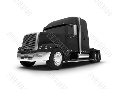 Monstertruck isolated black front view