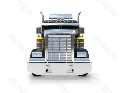 isolated big car front view 04