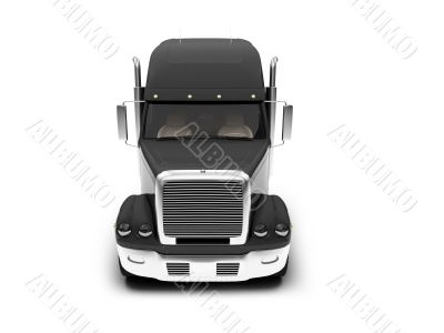 Monstertruck isolated black front view