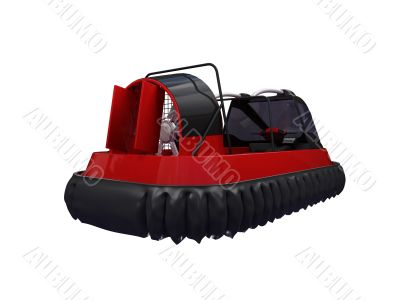 Red hcraft isolated back view