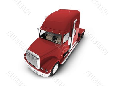 Monstertruck isolated red front view