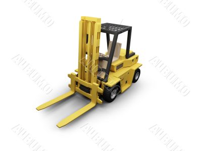 SmallFork isolated heavy machine front view 02