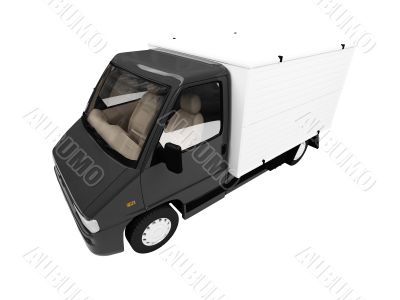 White Van isolated front view