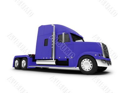 Monstertruck isolated blue front view