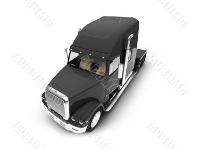 Monstertruck isolated black front view