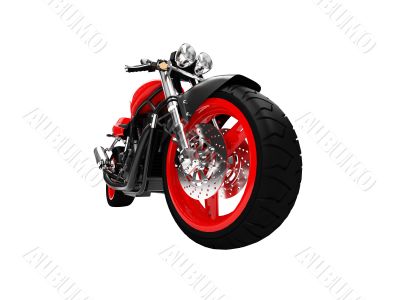 isolated motorcycle front view 03