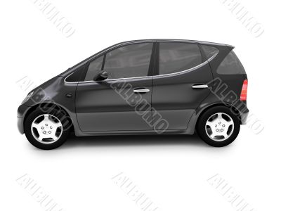 isolated black car side view 02