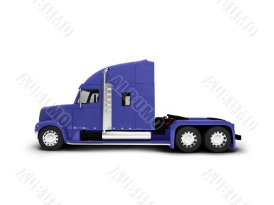 Monstertruck isolated blue side view
