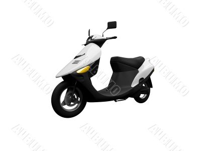 Scooter isolated moto front view 01