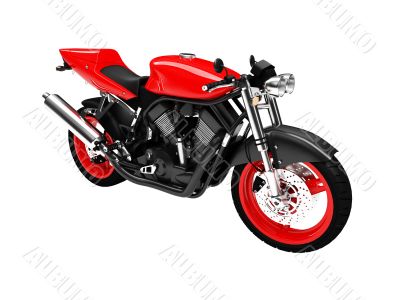 isolated motorcycle front view 01