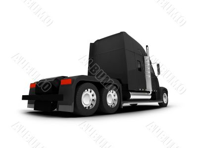 Monstertruck isolated black back view