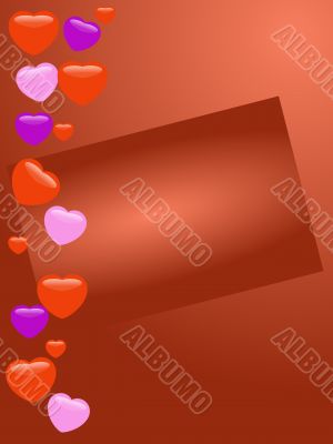 Card with hearts