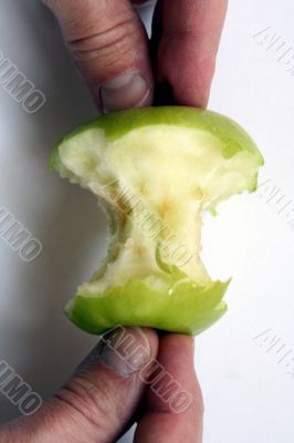Green Apple in men hand